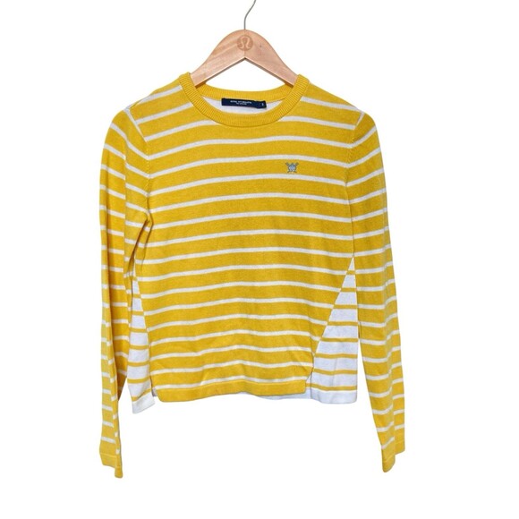 Royal Ivy Regatta New England Pullover Sweater Yellow White Long Sleeve S - Picture 1 of 11